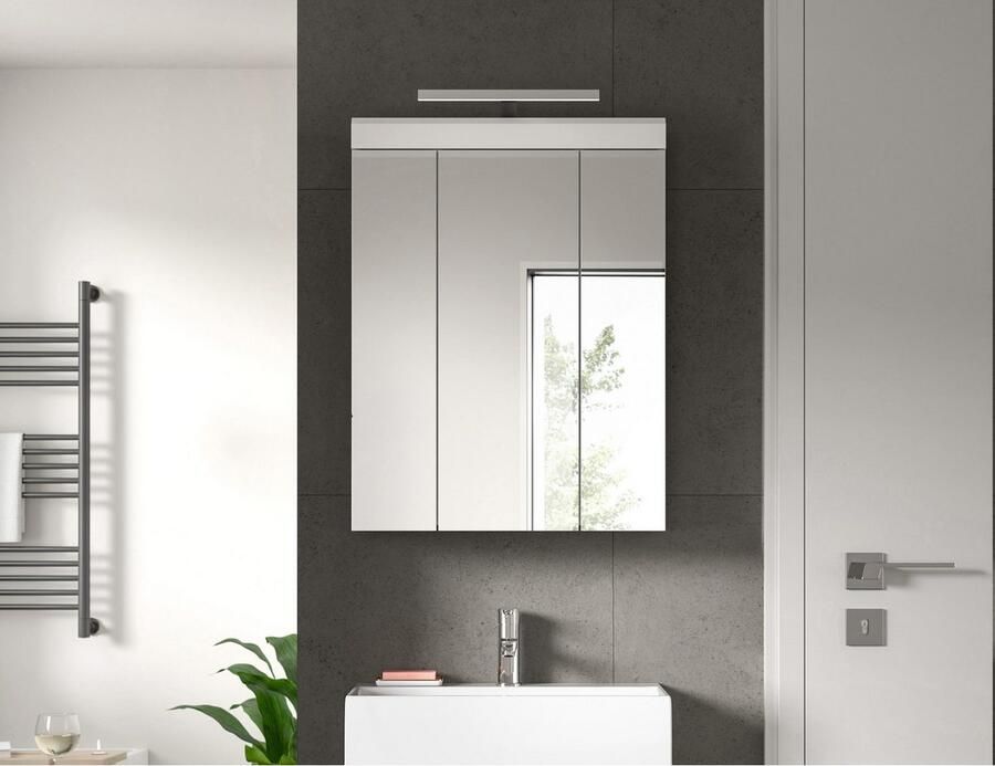 INOSIGN Spiegelkast Siena breedte 60 cm incl. verlichting 3 spiegelt deuren 9 vakken in verschillende kleuren verkrijgbaar badkamermeubels spiegel badkamerkast badkamer (set)