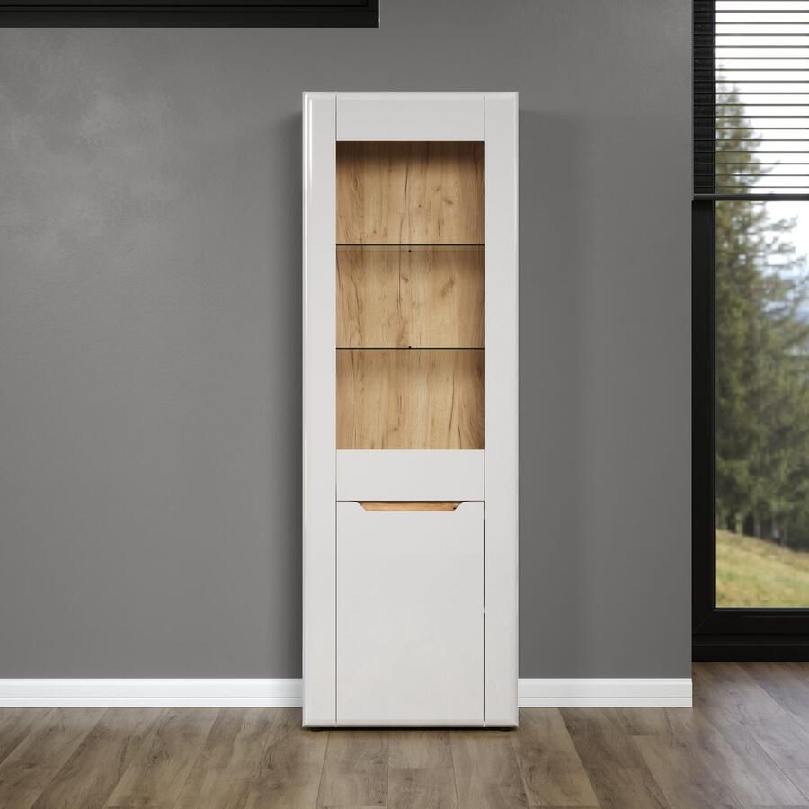 INOSIGN Staande vitrinekast Graz Greeploos (1 stuk)