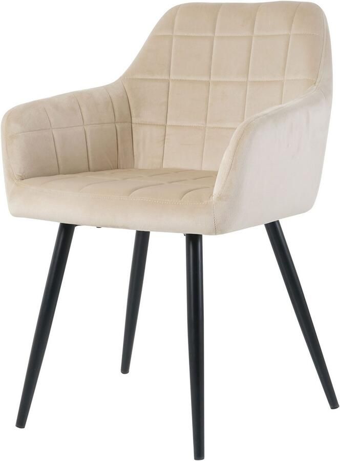 INOSIGN Stoel met 4 poten met vierkante stiksels binnenin (set 2 stuks)