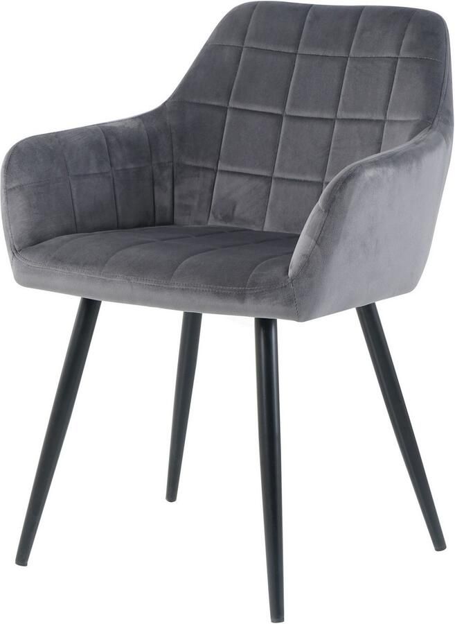 INOSIGN Stoel met 4 poten met vierkante stiksels binnenin (set 2 stuks)