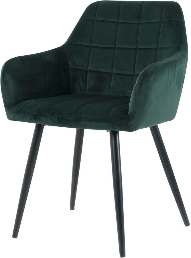 INOSIGN Stoel met 4 poten met vierkante stiksels binnenin (set 2 stuks)