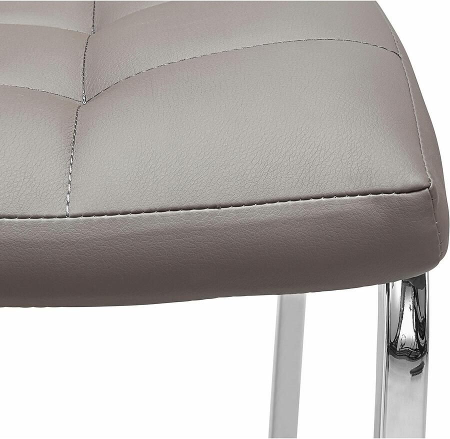 INOSIGN Stoel met 4 poten Paars (set van 2) bekleding in imitatieleer verchroomd metalen frame (set 2 stuks)