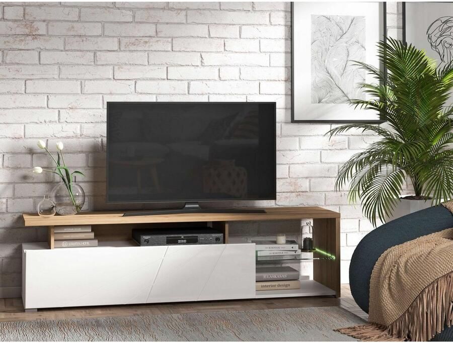 INOSIGN Tv-meubel Arctic TV-Board TV-kast Br. 170 cm met en zonder LED-verlichting front met frezing