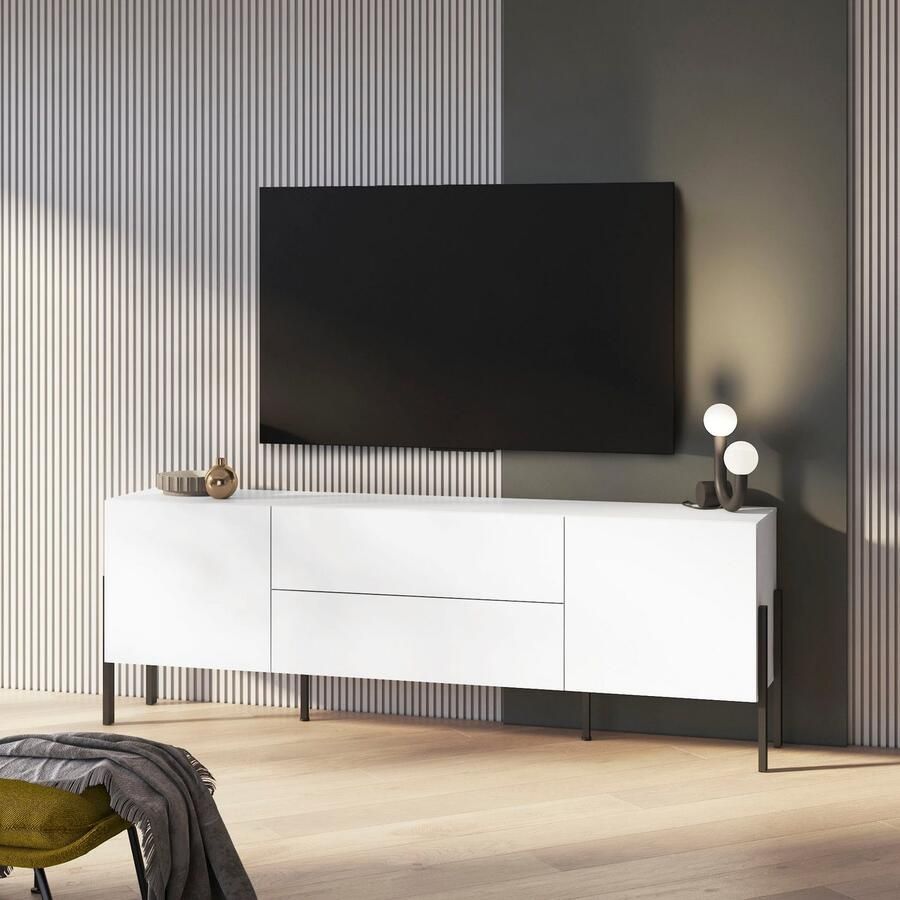 INOSIGN Tv-meubel Jukon breedte 200 cm moderne grepless TV-commode 2 deuren 2 lades