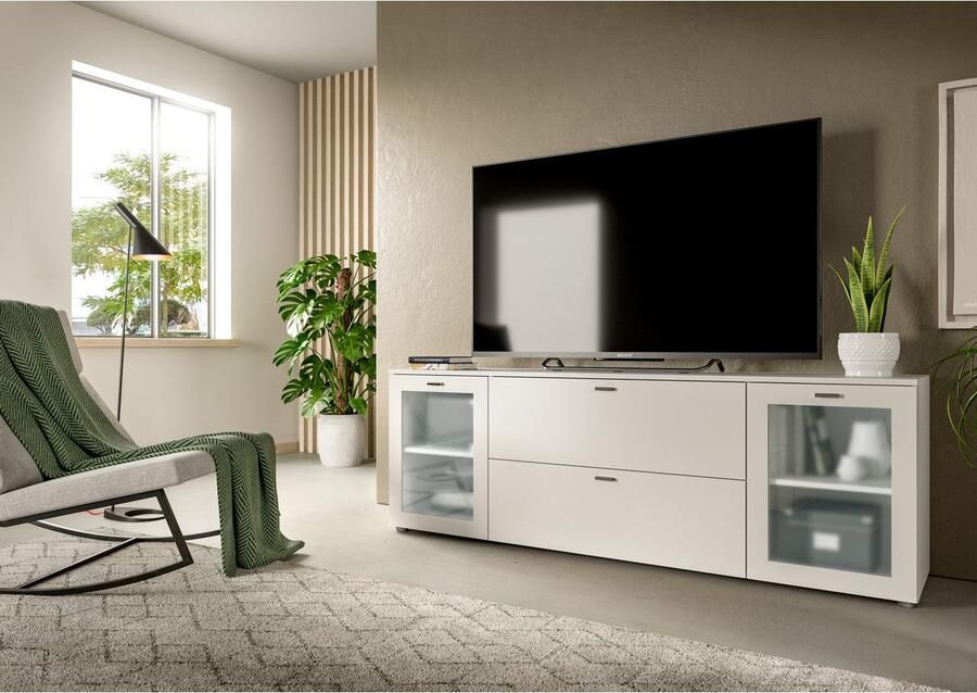 INOSIGN Tv-meubel Onex breedte 180 cm met glazen deuren veelzijdig inzetbaar