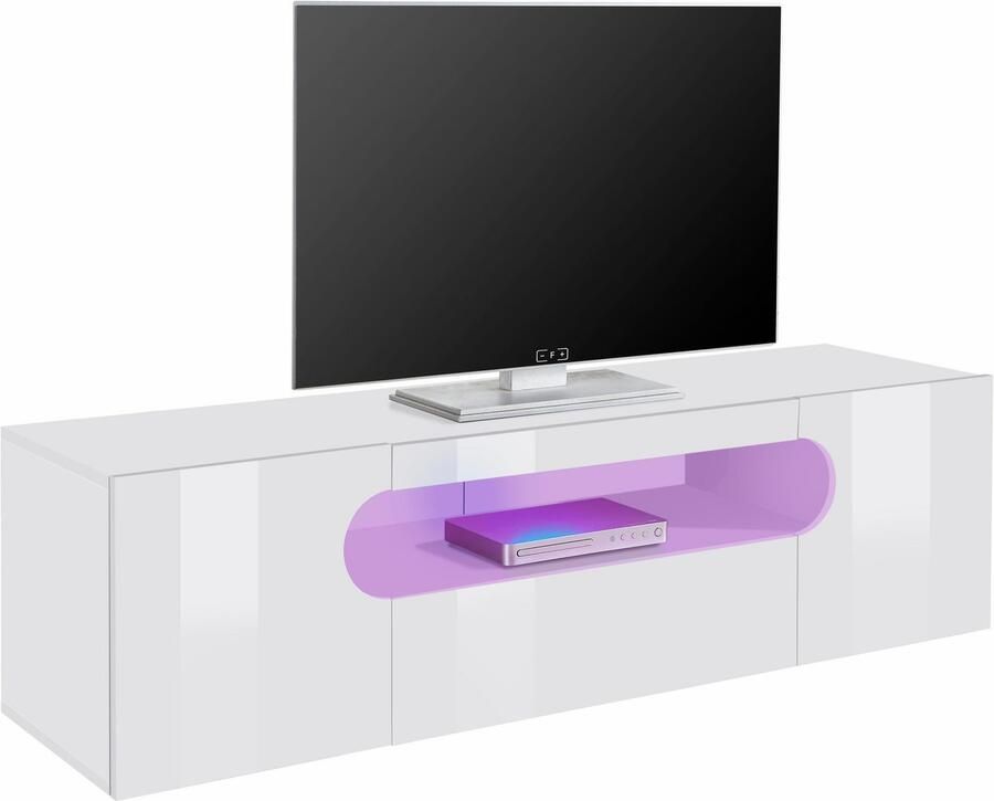 INOSIGN Tv-meubel Real lowboard TV-meubel TV-meubels breedte 150 compleet hoogglans gelakt