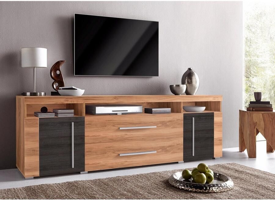 INOSIGN Tv-meubel Roger breedte 182 cm stijlvolle TV-kast 2 deuren 2 laden