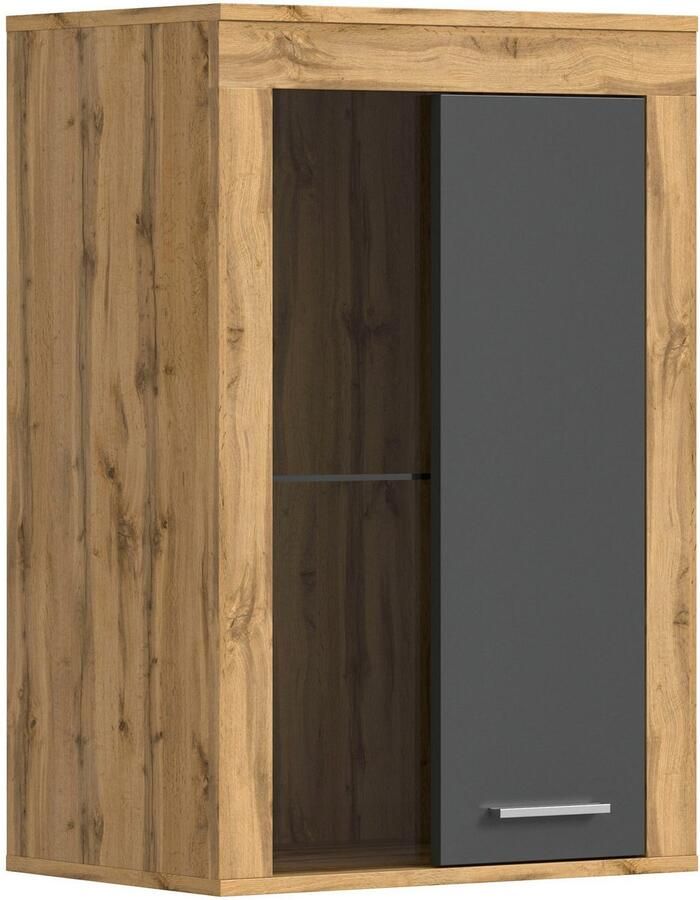 INOSIGN Vitrinekast Aosta breedte 60 cm staand of hangend in verschillende kleuren Deurafdichting verwisselbaar 1 glazen inlegvloer hangvitrine staande vitrine