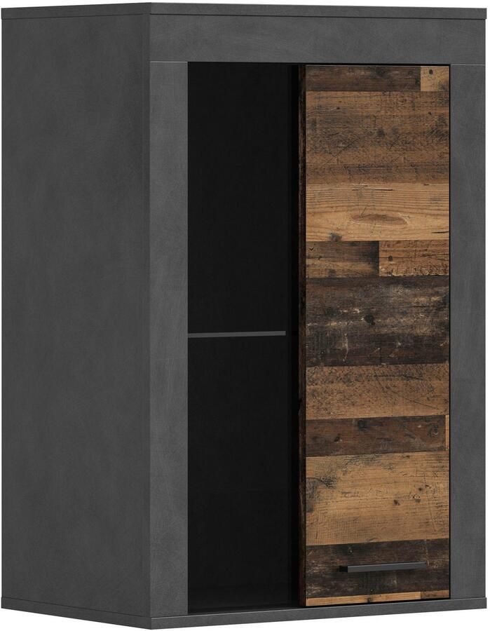 INOSIGN Vitrinekast Aosta breedte 60 cm staand of hangend in verschillende kleuren Deurafdichting verwisselbaar 1 glazen inlegvloer hangvitrine staande vitrine