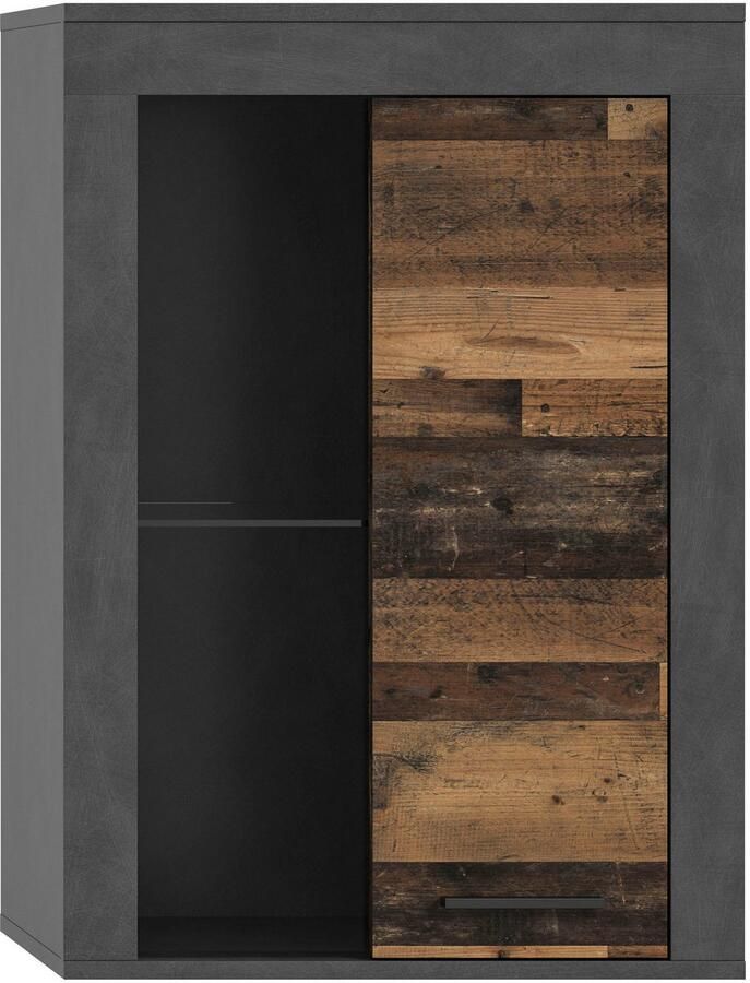 INOSIGN Vitrinekast Aosta breedte 60 cm staand of hangend in verschillende kleuren Deurafdichting verwisselbaar 1 glazen inlegvloer hangvitrine staande vitrine