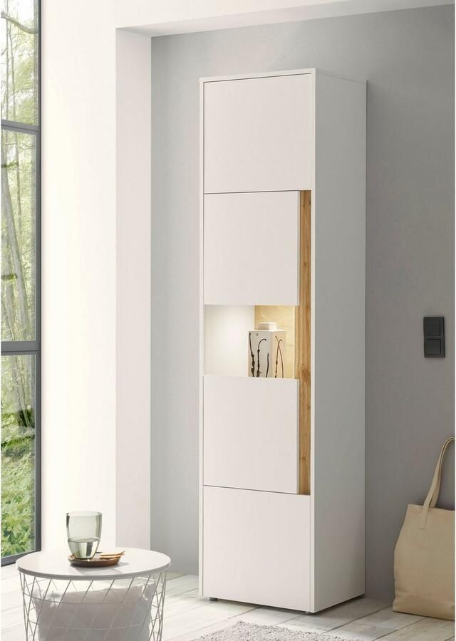 INOSIGN Vitrinekast City Giron moderne hoge kast glazen vitrine tijdloos modern voldoende opbergruimte veelzijdig inzetbaar