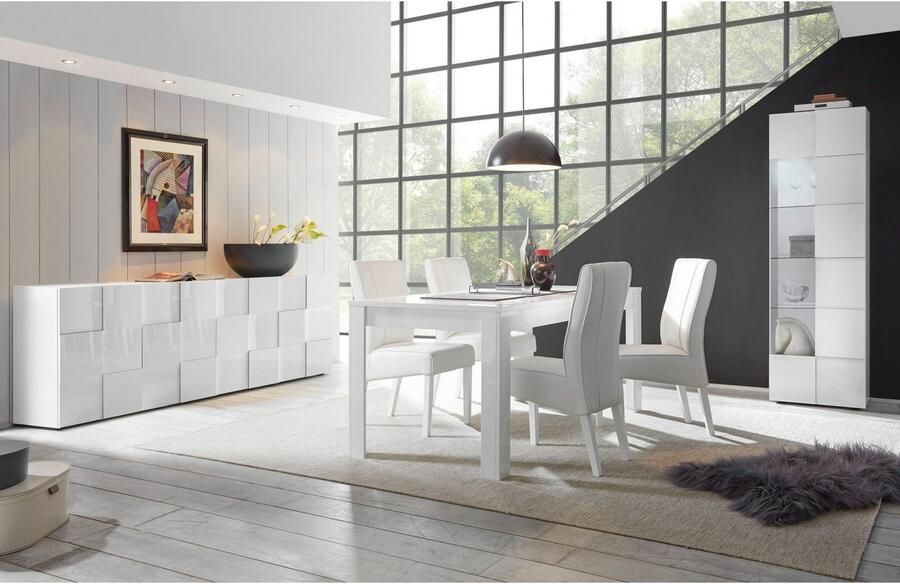 INOSIGN Dressoir Dama Breedte 241 dressoir 4 deuren dressoir Front in 3D-uiterlijk veel opbergruimte verschillende kleuren