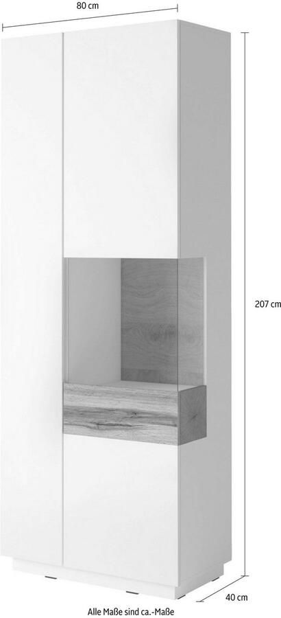 INOSIGN Vitrinekast Silke Hoogte 207 cm