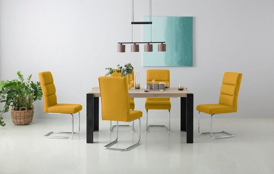 INOSIGN Vrijdragende stoel Lano in een set van 2 zacht beklede zitting onderstel van metaal zithoogte 50 cm