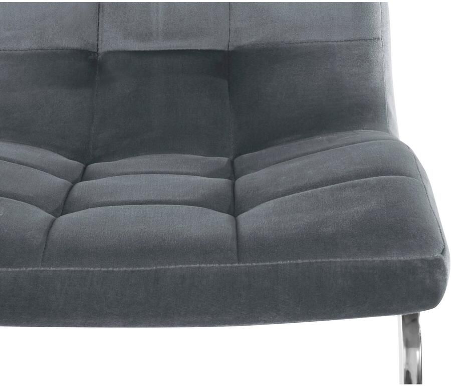 INOSIGN Vrijdragende stoel Lola set van 2 of 4 bekleding van imitatieleer of fluweelstof chroom metalen frame (set)