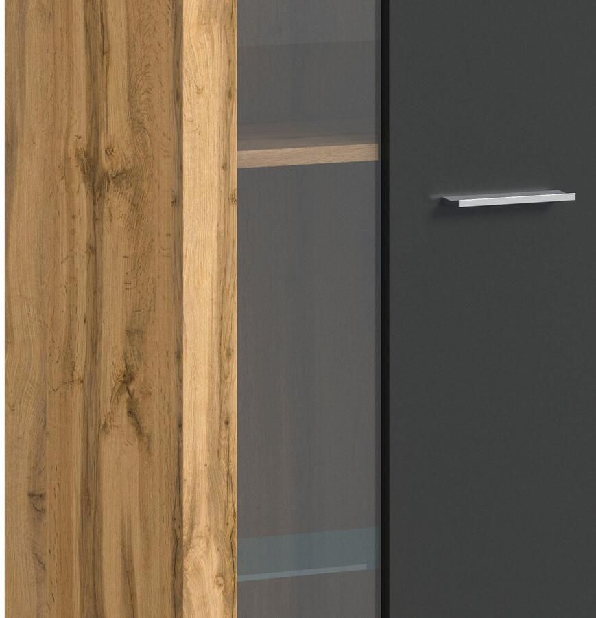 INOSIGN Wandmeubel Aosta Breedte 330cm bestaand uit Highboard Lowboard Wandplank Vitrine (4 stuks)