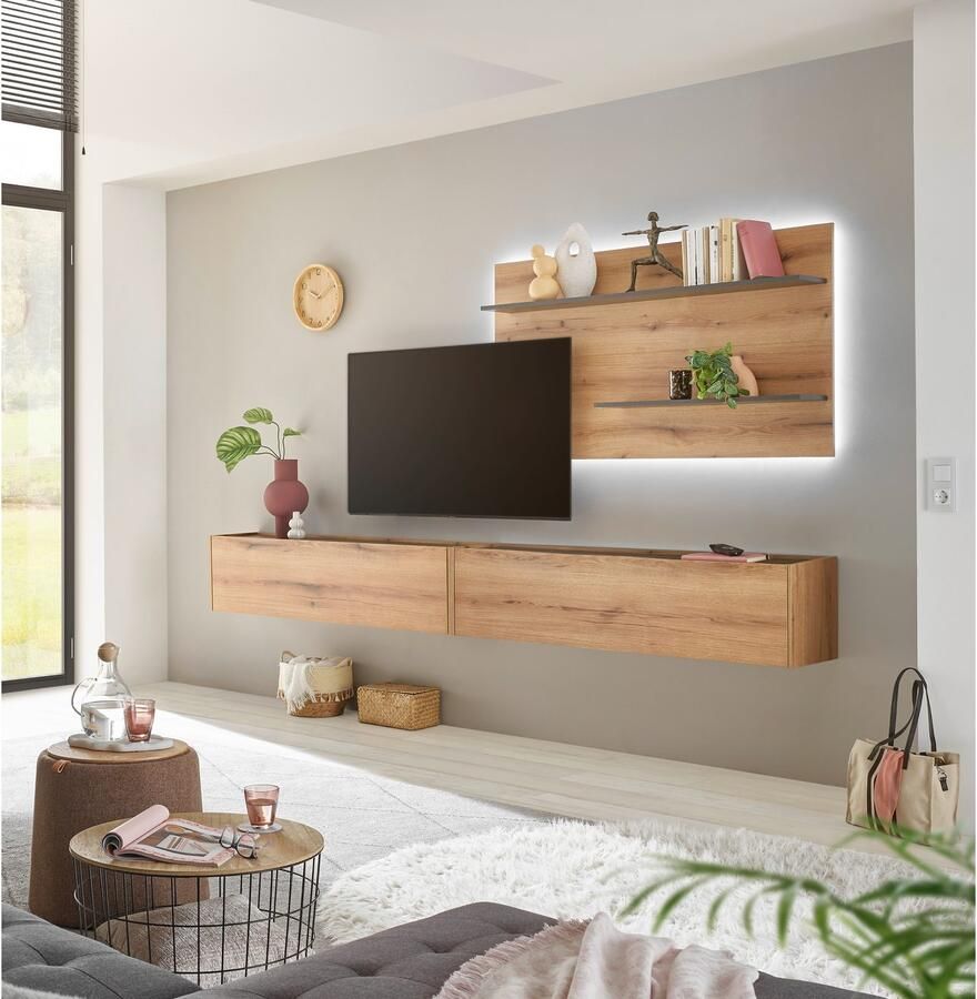 INOSIGN Wandmeubel City Giron moderne wandmeubel complete set in vele kleuren verkrijgbaar (set 3 stuks)