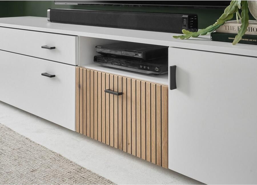 INOSIGN Tv-meubel Hudson in moderne trendkleur handgrepen van metaal (zwart) breedte 200 cm