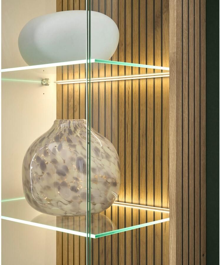 INOSIGN Wandmeubel Hudson met moderne groevenlook handgrepen van metaal (zwart) breedte 320 cm (set 4 stuks)