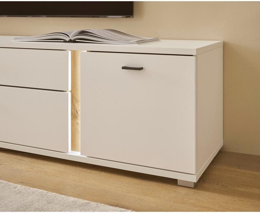 INOSIGN Tv-meubel Long Island in moderne trendkleur inclusief verticale verlichting breedte 200 cm (1 stuk)