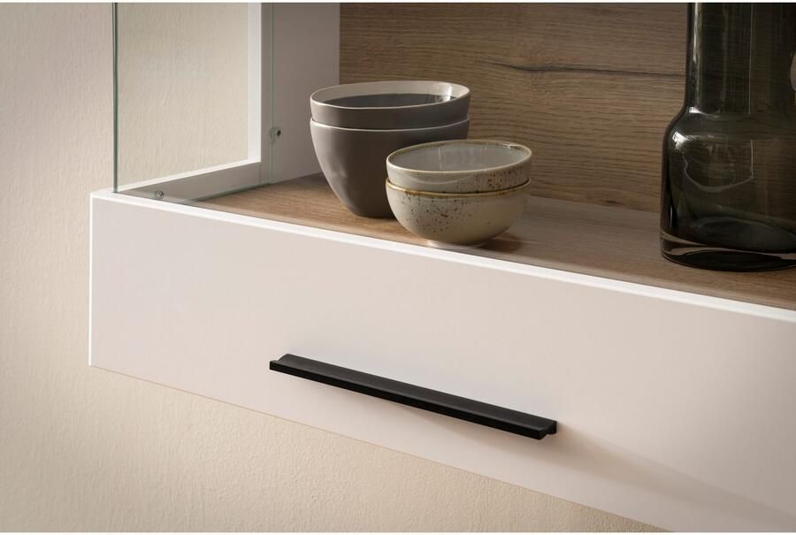 INOSIGN Wandmeubel Salerno moderne wandmeubel woonkamer-set Wit met Eik Evoke Decor (set 4 stuks)