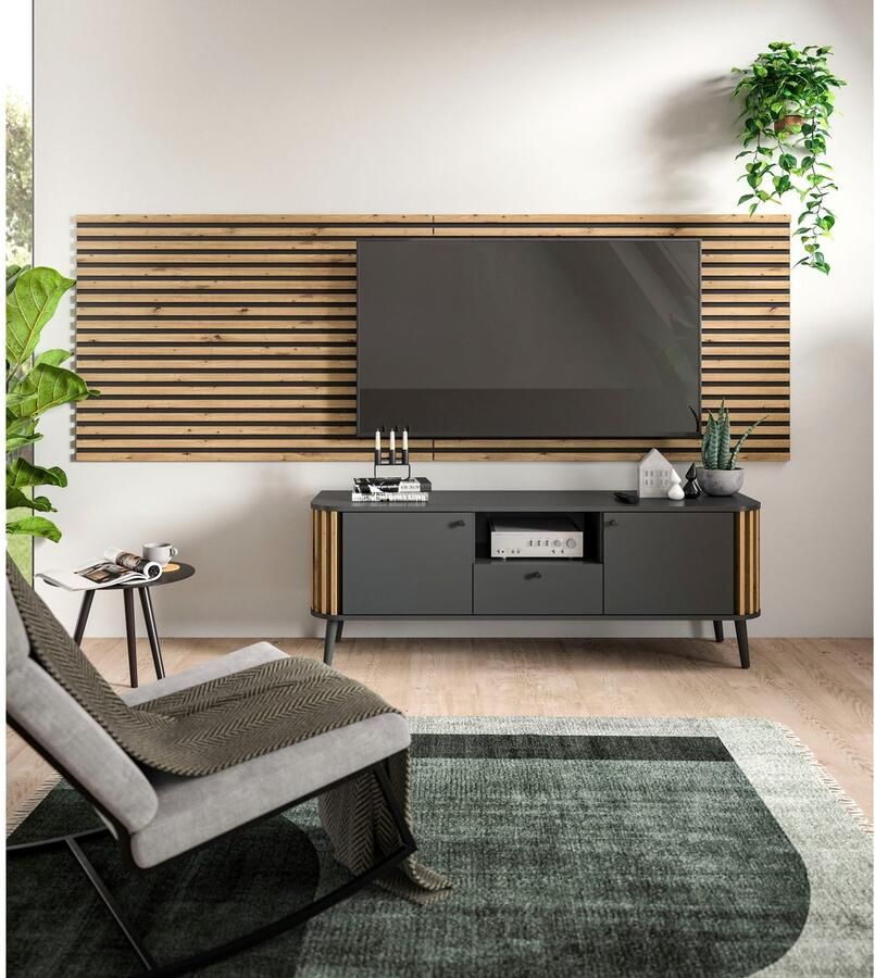 INOSIGN Wandpaneel Silencio 2-delige set elk 40 x 120 cm inclusief 2 afwerkingslijsten (2-delig)