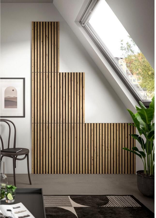 INOSIGN Wandpaneel Silencio 3-delige set elk 40 x 80 cm inclusief 3 afwerkingslijsten (3-delig)