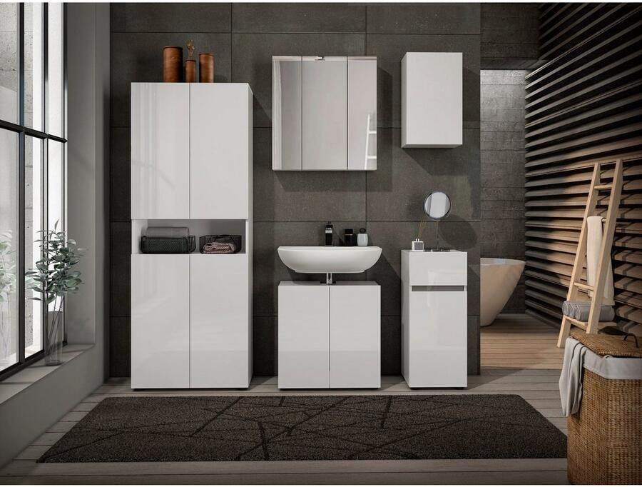 INOSIGN Hoge kast MISTER hoge kast met 6 gesloten en 1 open vak Made in Italy hoogglans gelakt hoogte 180 cm met Soft-Close functie