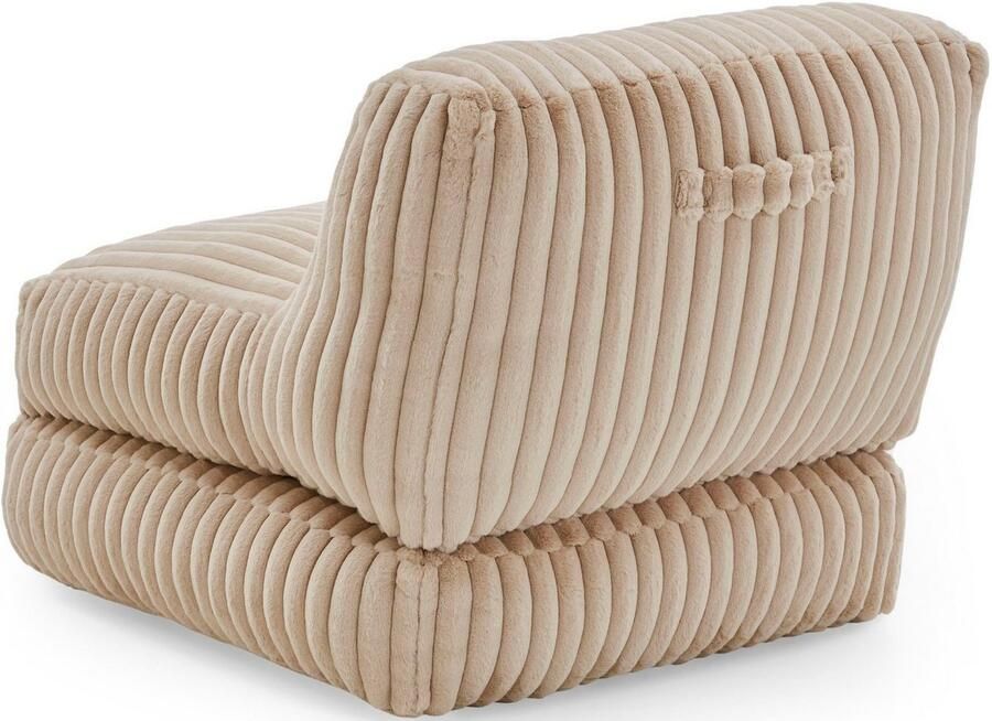 INOSIGN XXL-fauteuil Pia Loungestoel in Megacord 2 maten slaapfunctie en poef voetenbank functie