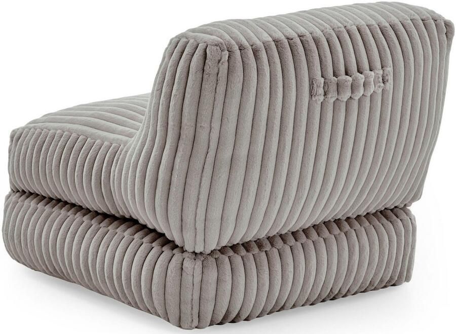 INOSIGN XXL-fauteuil Pia Loungestoel in Megacord 2 maten slaapfunctie en poef voetenbank functie