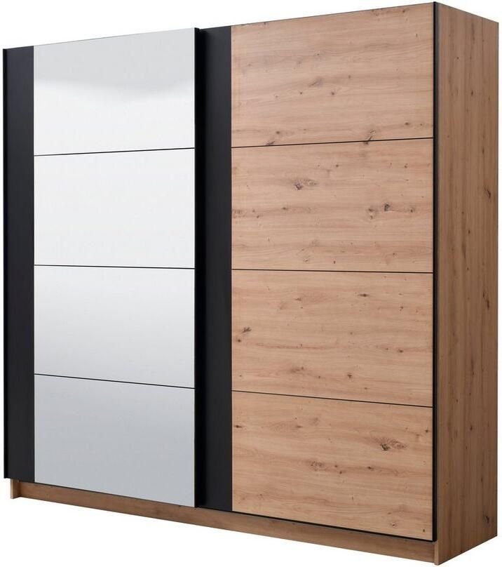 INOSIGN Zweefdeurkast Sardinia kledingkast met spiegel gemaakt in Europa veel opbergruimte door royale binneninrichting 170 of 262 cm breed