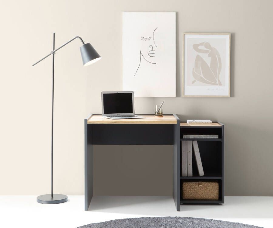 INOSIGN Kantoormeubelset CITY GiRON modern design Thuiswerk Kantoor in twee kleuren Wotan Eik (set 2-delig)