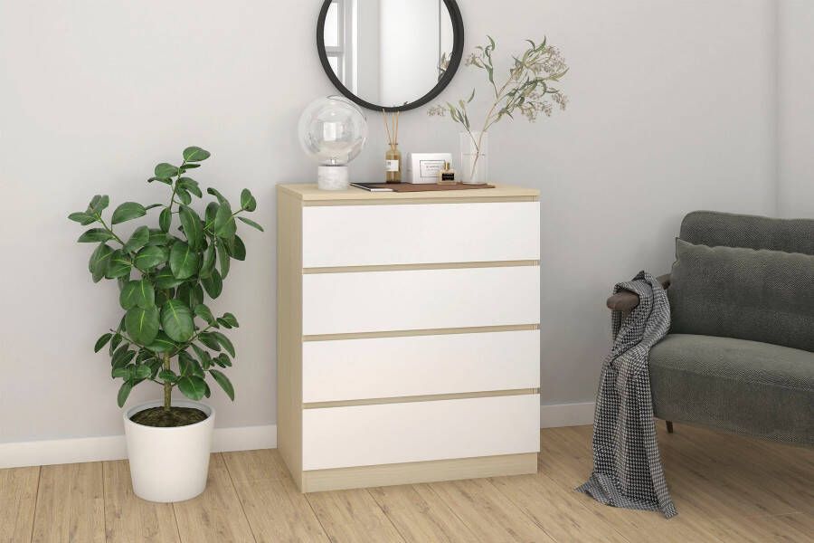 Artistiq Living Artistiq Ladekast Youba Met 4 laden Naturel Wit