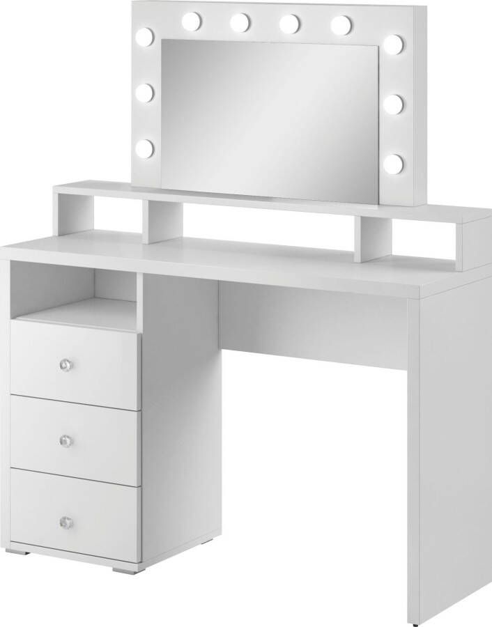 INOSIGN Make-uptafel Diva Kaptafel spiegel met LED-verlichting 3 laden