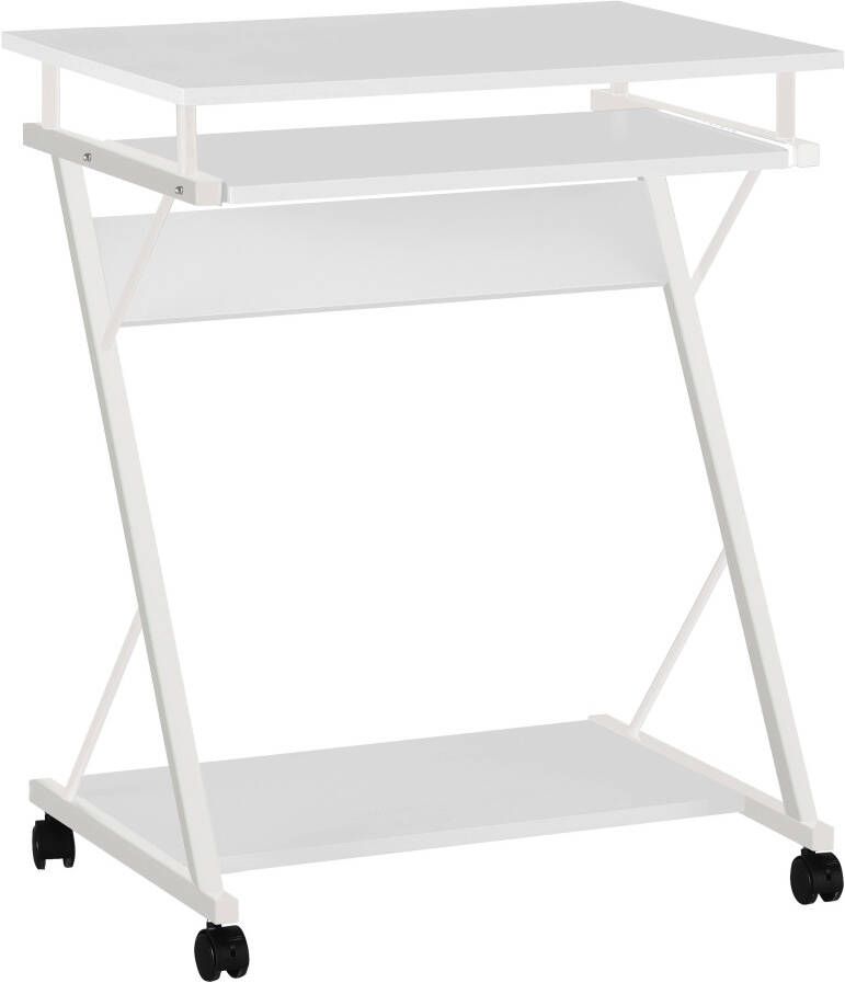 INOSIGN Pc-bureau ERVIE Rollende tafel Laptoptisch stabiel metalen frame met toetsenborduitrek 60x73 cm