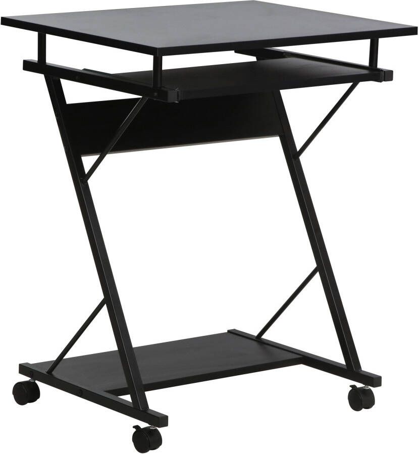 INOSIGN Pc-bureau ERVIE Rollende tafel Laptoptisch stabiel metalen frame met toetsenborduitrek 60x73 cm