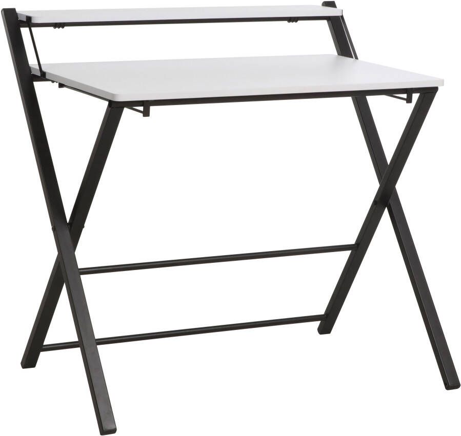 INOSIGN Pc-bureau SULBY laptoptafel bureau met planchet Metalen frame opvouwbaar ruimtebesparend max. 86 5x82 5 cm