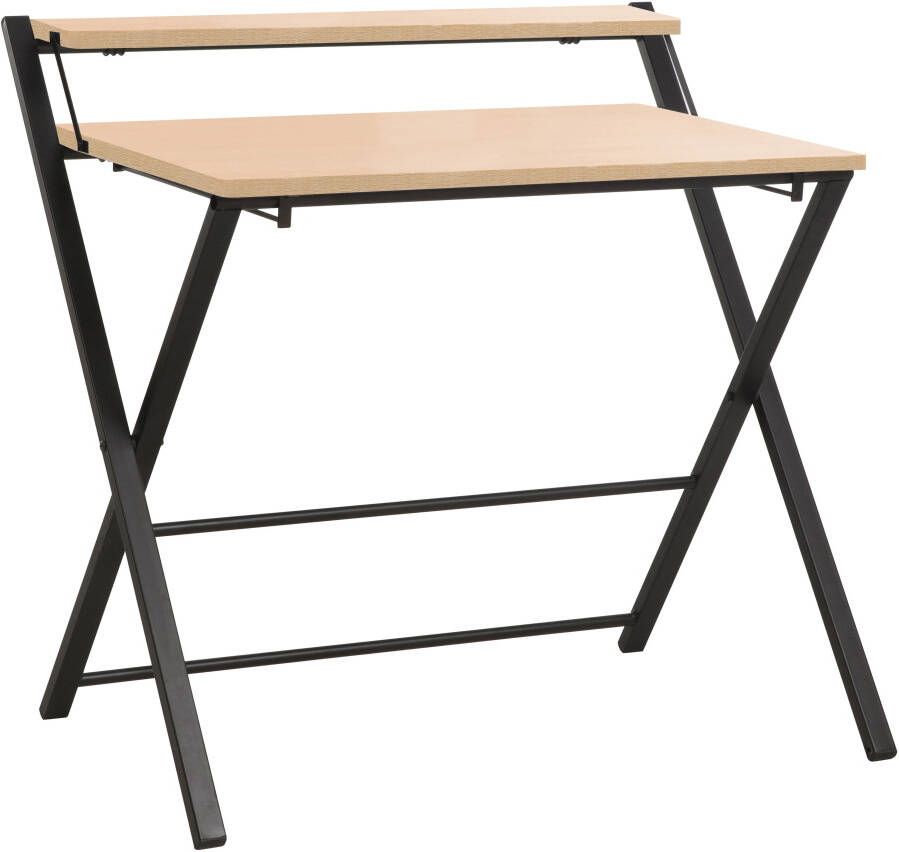 INOSIGN Pc-bureau SULBY laptoptafel bureau met planchet Metalen frame opvouwbaar ruimtebesparend max. 86 5x82 5 cm