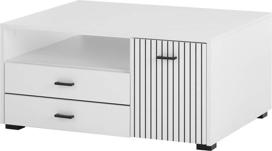 INOSIGN Salontafel Hudson in moderne trendkleur handgrepen van metaal (zwart) breedte 90 cm