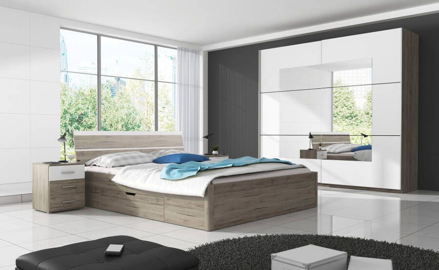 INOSIGN Slaapkamerserie Beta naar keuze in 3 kleuren en 2 bedafmetingen (4-delig)
