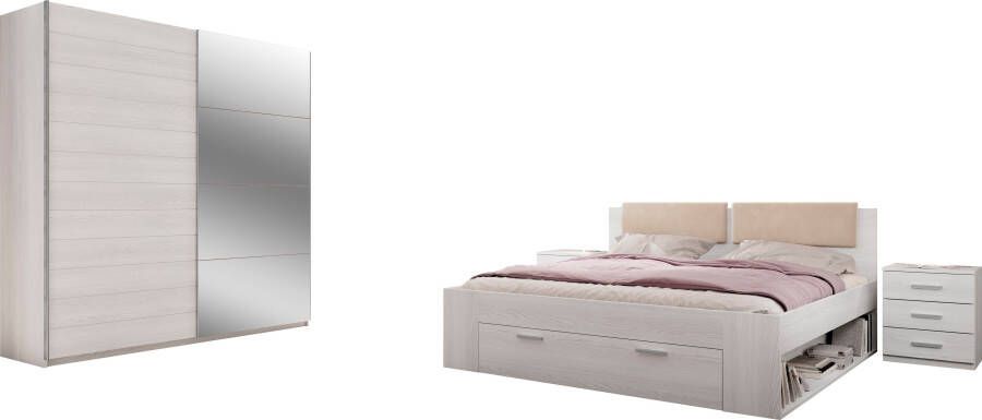 INOSIGN Slaapkamerserie Galaxy Bed met zacht verdikte hoofdborden en opberglade (4 stuks)