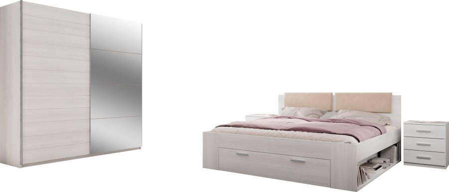 INOSIGN Slaapkamerserie Galaxy Bed met zacht verdikte hoofdborden en opberglade (4 stuks)