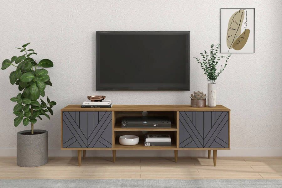 Artistiq Living Artistiq Nachtkastje Beckham 2 lades Grijs Naturel
