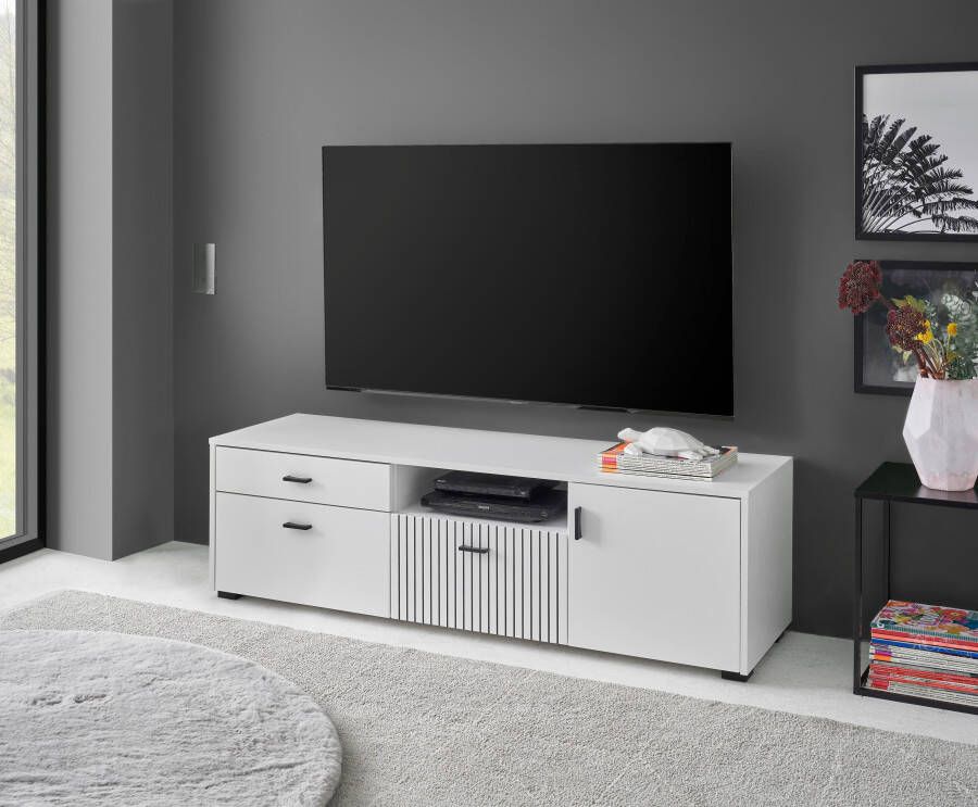 INOSIGN Tv-meubel Hudson in moderne trendkleur handgrepen van metaal (zwart) breedte 150 cm