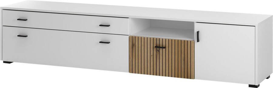 INOSIGN Tv-meubel Hudson in moderne trendkleur handgrepen van metaal (zwart) breedte 200 cm