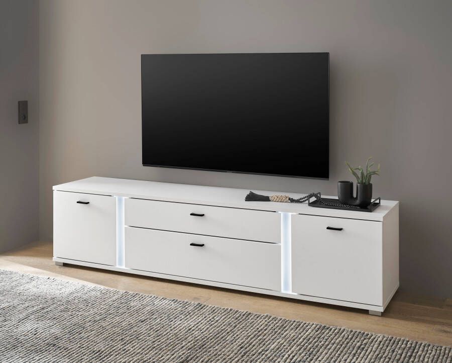 INOSIGN Tv-meubel Long Island in moderne trendkleur inclusief verticale verlichting breedte 200 cm (1 stuk)