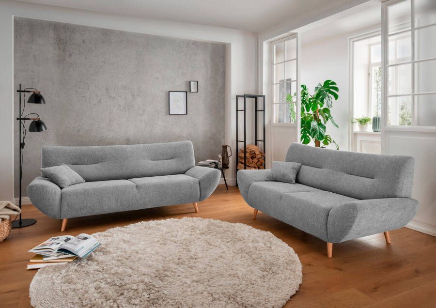 INOSIGN Zithoek Drago leverbaar als fauteuil hoekbank diverse stoffen incl. 2 sierkussens (set 2-delig)