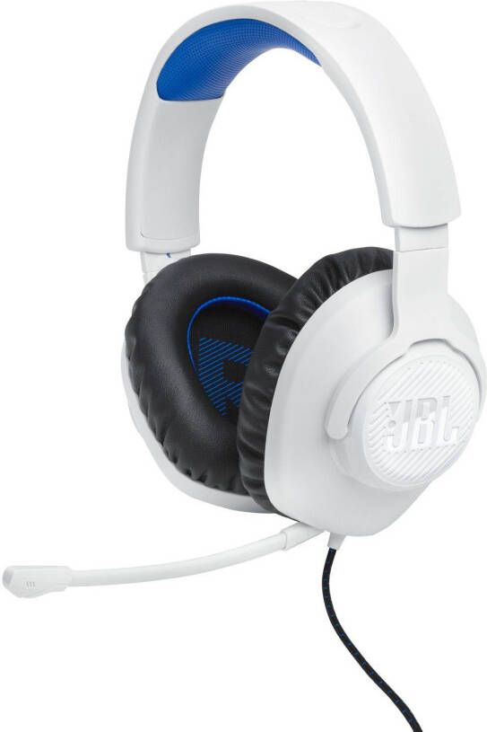 JBL Quantum 100 White Blue | Over-ear koptelefoons | Beeld&Geluid Koptelefoons | 6925281932649