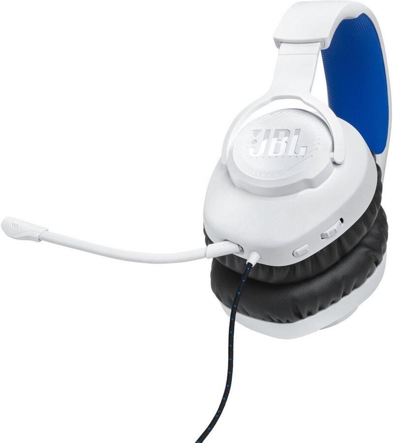 JBL Quantum 100 White Blue | Over-ear koptelefoons | Beeld&Geluid Koptelefoons | 6925281932649