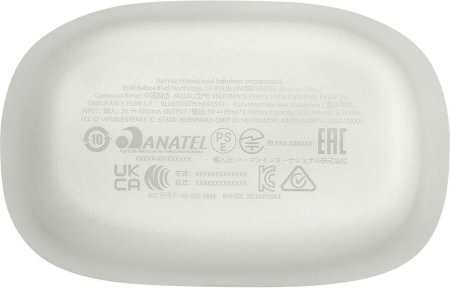 JBL Endurance Peak III Wit | Draadloze oortjes | Beeld&Geluid Koptelefoons | 6925281932601